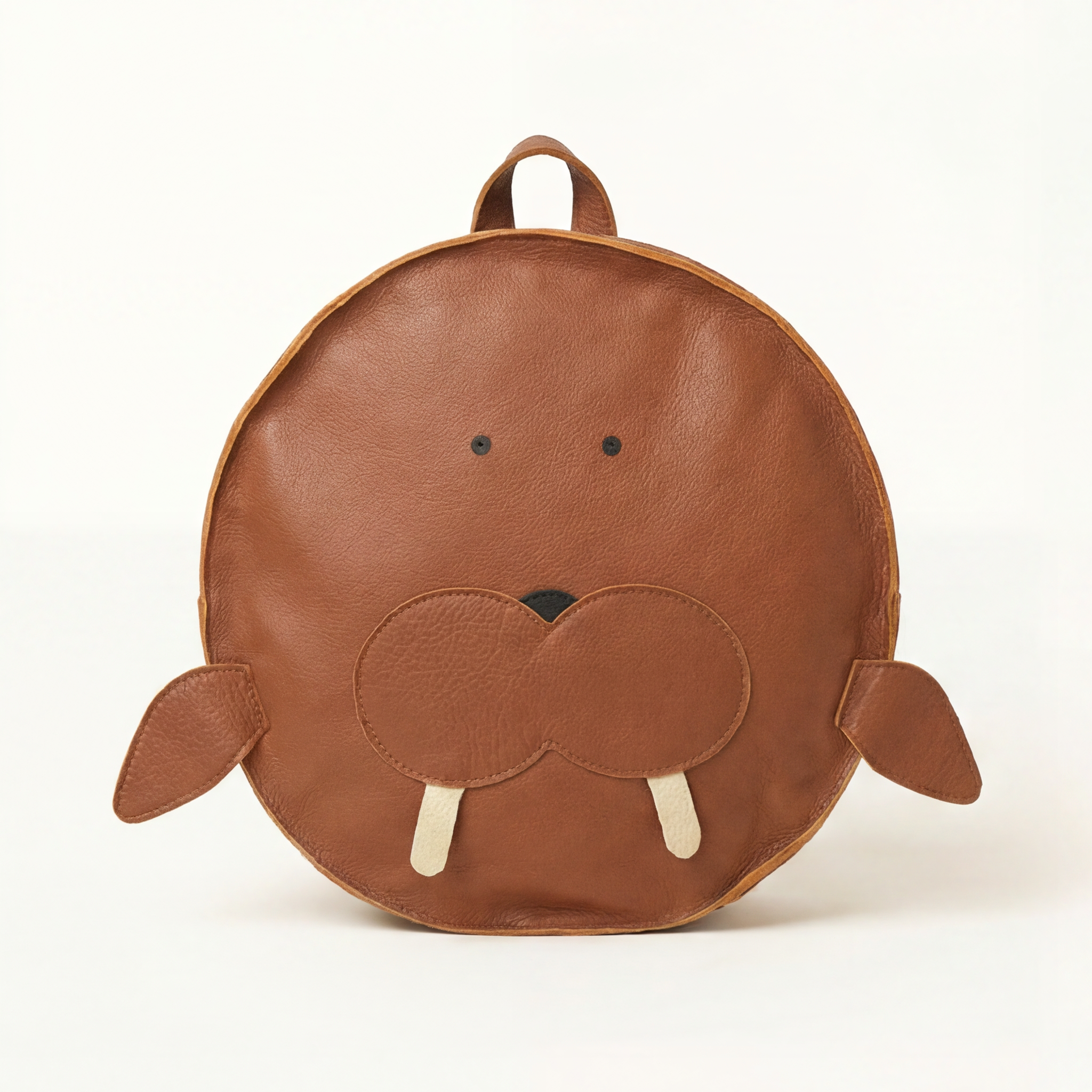 Wally de Walrus | Leren kinderrugzak | Echt rundleer
